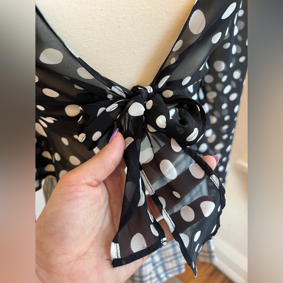 front tie top polka dot - Picture 5 of 8